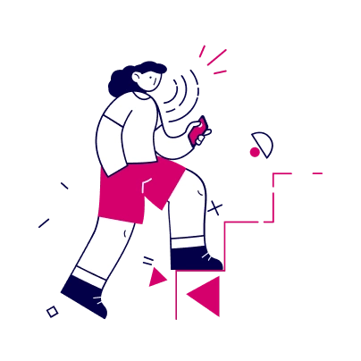 ilustracion de persona que sube escaleras