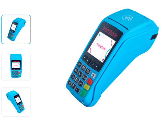 Maquina POS para recibir pagos con tarjetas.