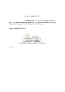 1.1 Certificado de Inscripción en el Registro de Valores de la CMF de Transbank