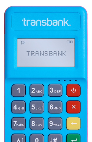 Dispositivo Smart POS con la marca Transbank