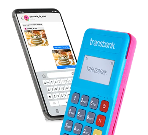 Dispositivo Smart POS con la marca Transbank