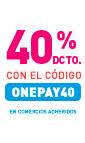 ¡40% descuento con Onepay en restaurantes adheridos!